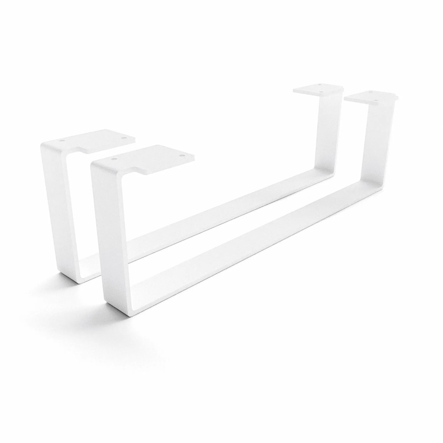 HEVVA Möbelfüße LUXEMBURG 15 cm Hoch 50 cm Tief 2er Set Weiß