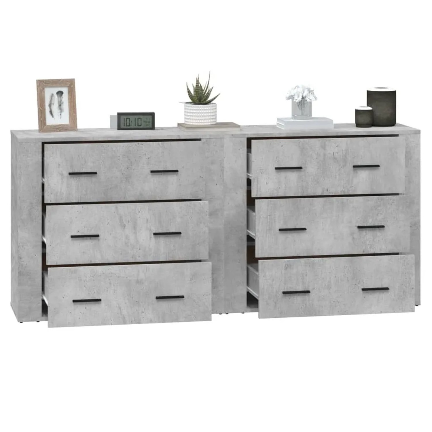 vidaXL Sideboards 2 Stk Betongrau Holzwerkstoff 3185411_5