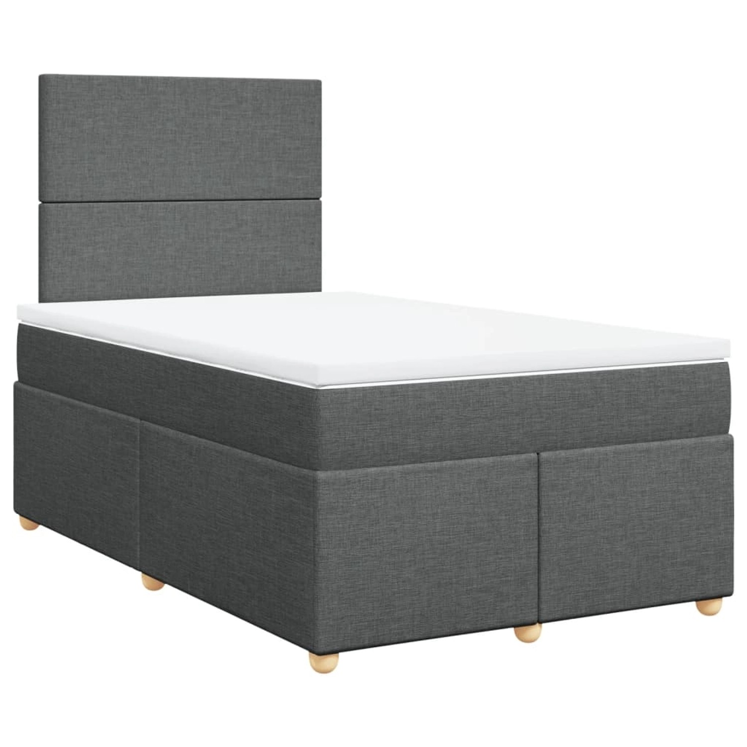 vidaXL Boxspringbett mit Matratze Dunkelgrau 120x200 cm Stoff2105908 günstig online kaufen