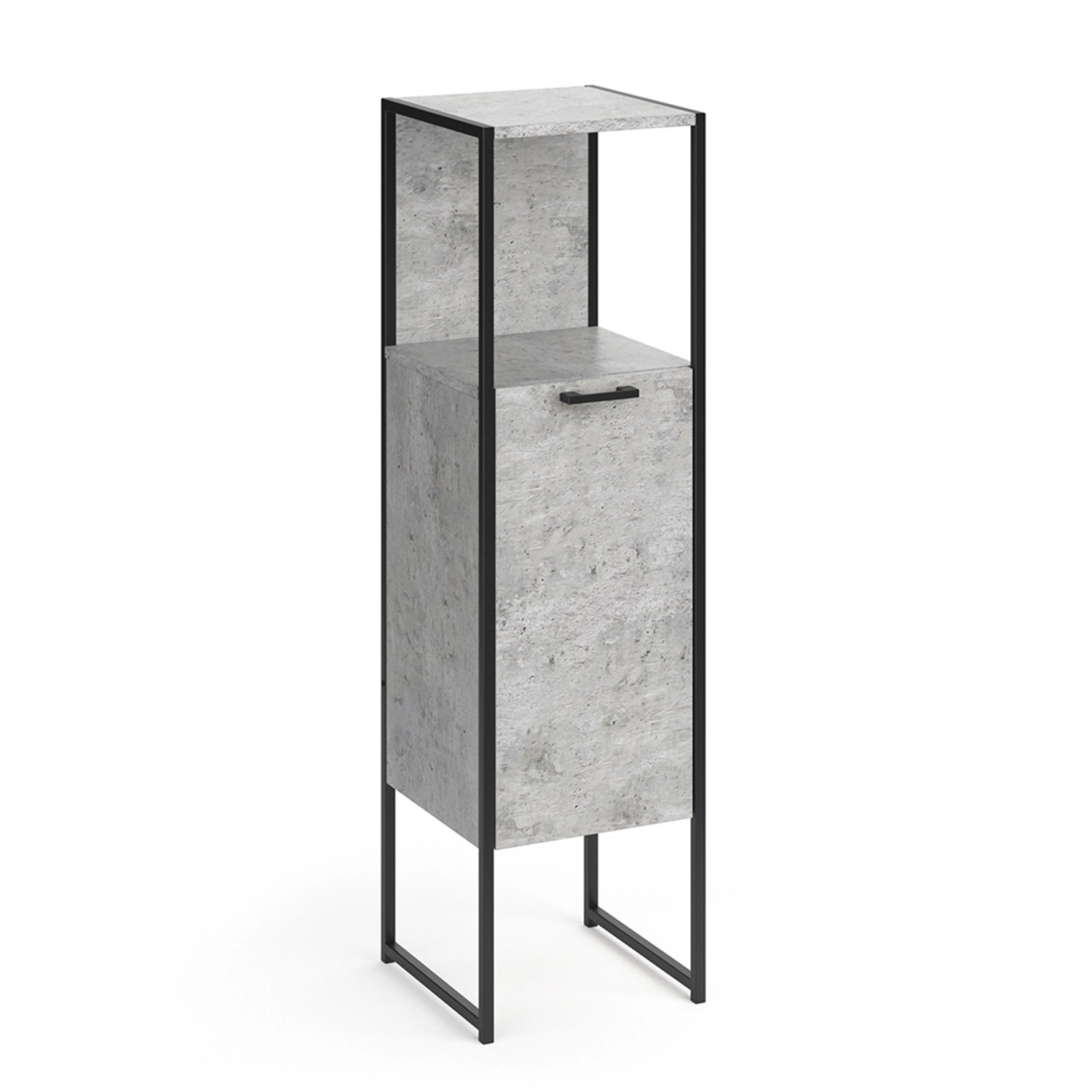Vicco Midischrank Fyrk Beton/Schwarz 33 x 121 cm
