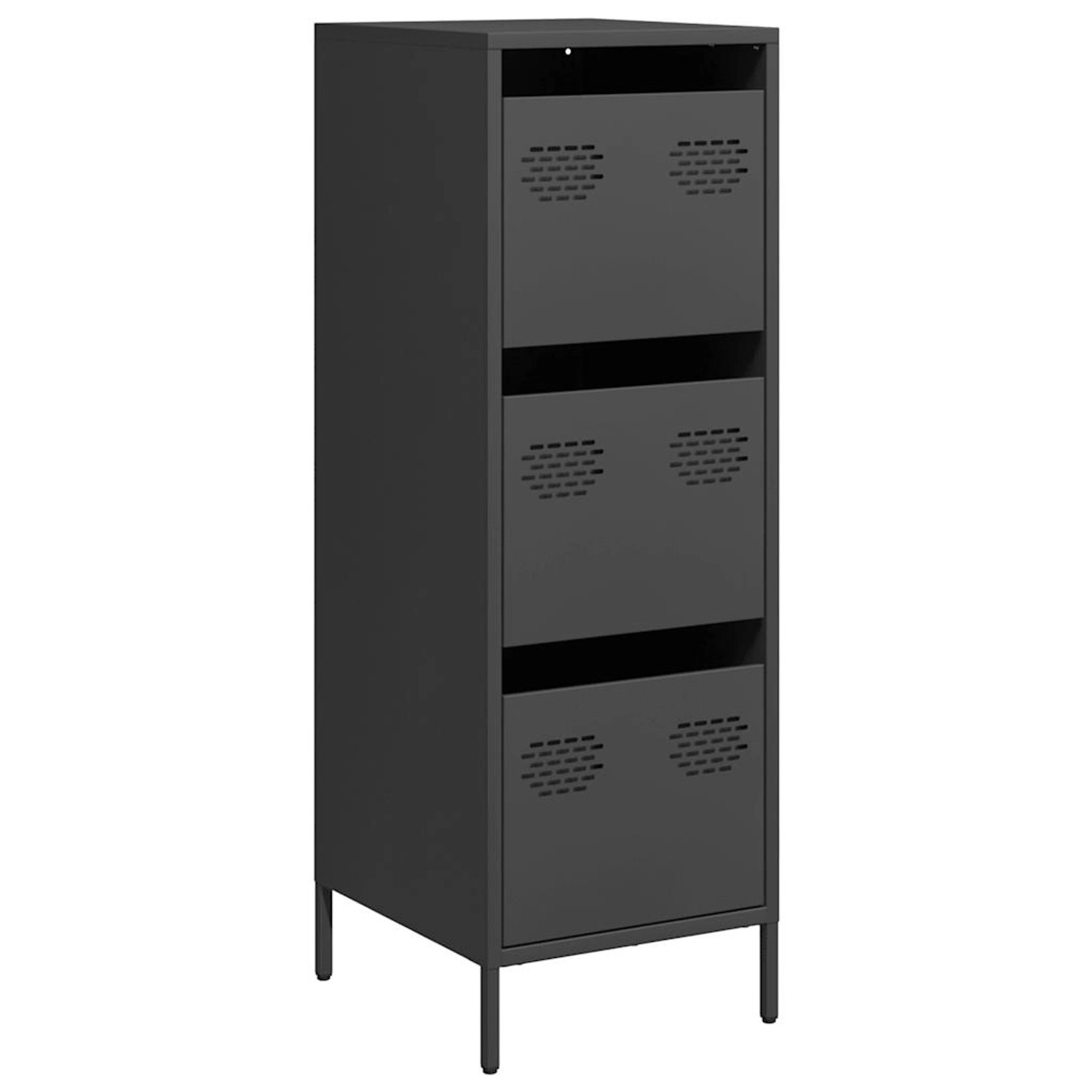 vidaXL Highboard Schwarz 39x35x103,5 cm Stahl 851400 günstig online kaufen