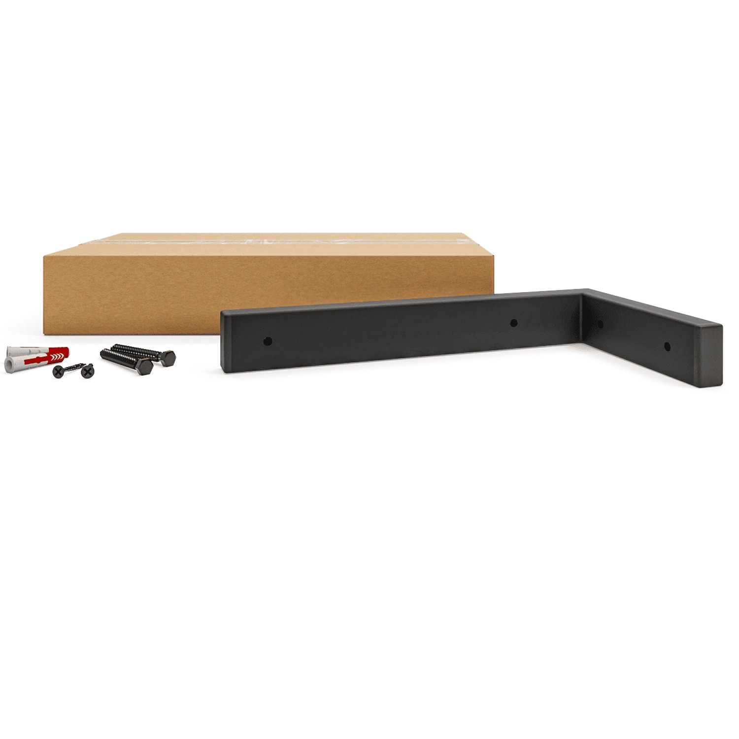 HEVVA Schwerlast Regalhalterung MAIN 15 cm Tief 1 Halter Schwarz_2