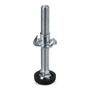 SOTECH 10er Set Verstellschrauben M8 x 70 mm mit Einschlagmutter und Kunststoff Fußteil