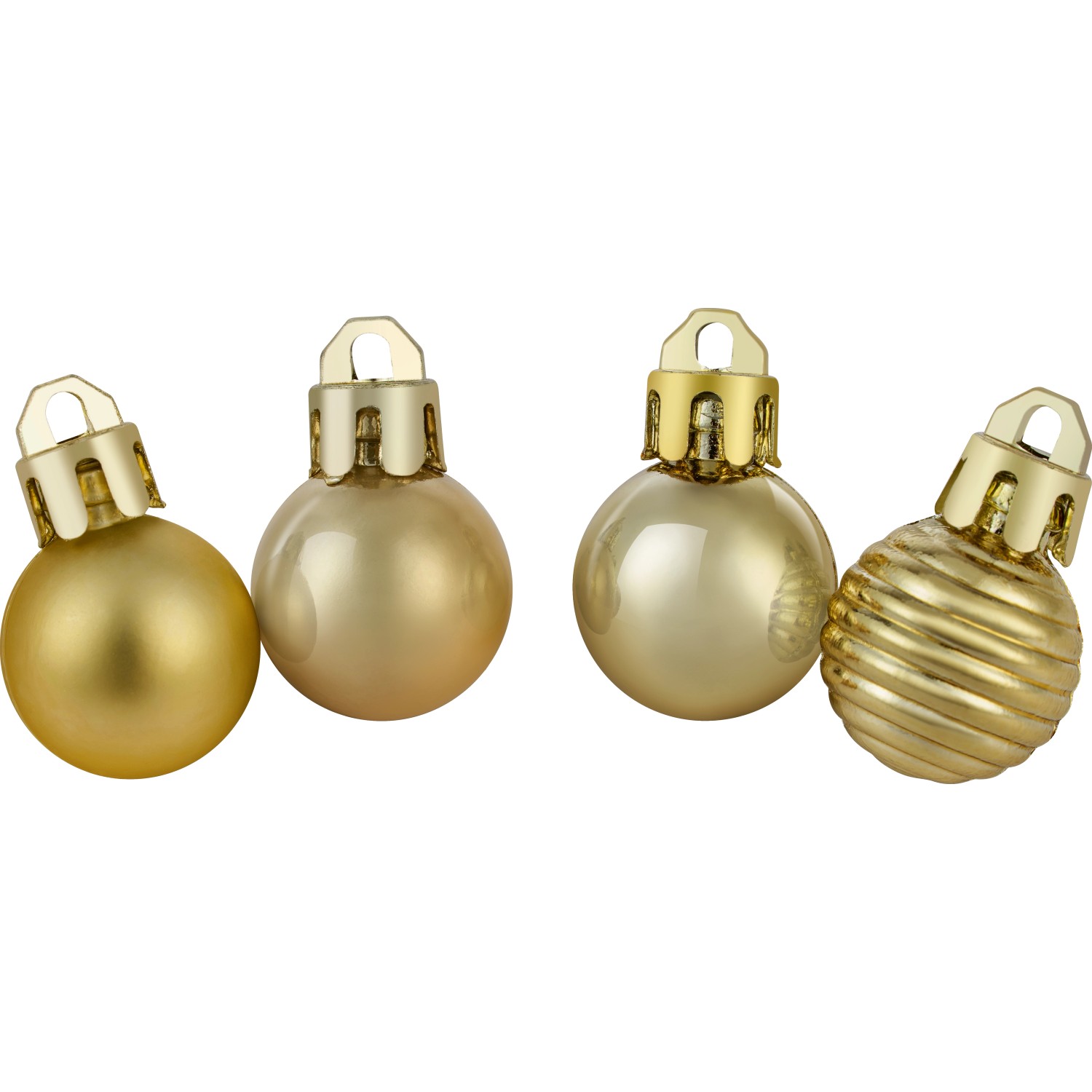 Weihnachtsbaumkugeln Ø 2 cm Kunststoff Gold 30-teilig