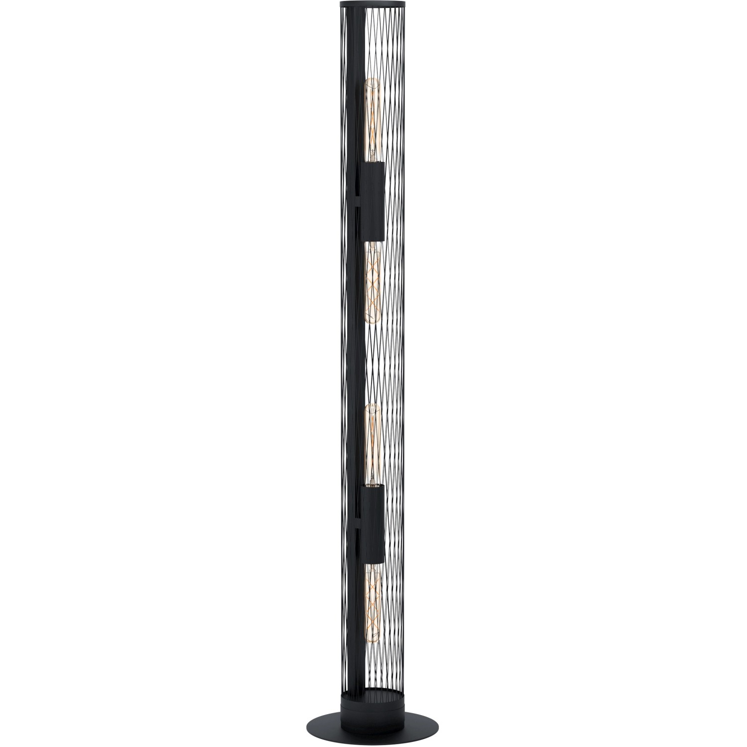 Eglo Stehleuchte Redcliffe 4-flammig 135,5 cm Schwarz