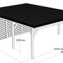Holzbrüder Doppelcarport Ralf mit Geräteraum, anthrazit, Maße: 600x868cm, Dunkelgrau