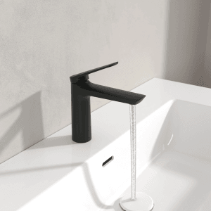 Villeroy & Boch Oasis Waschtischarmatur Ohne Zugstange mit Keramikkartusche Auslaufhöhe 114MM Rund Matt Black