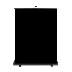 Walimex Pro Roll-Up Fotohintergrund schwarz, 155x200cm, ausziehbar mit stabiler Basis für Studio & Porträts.