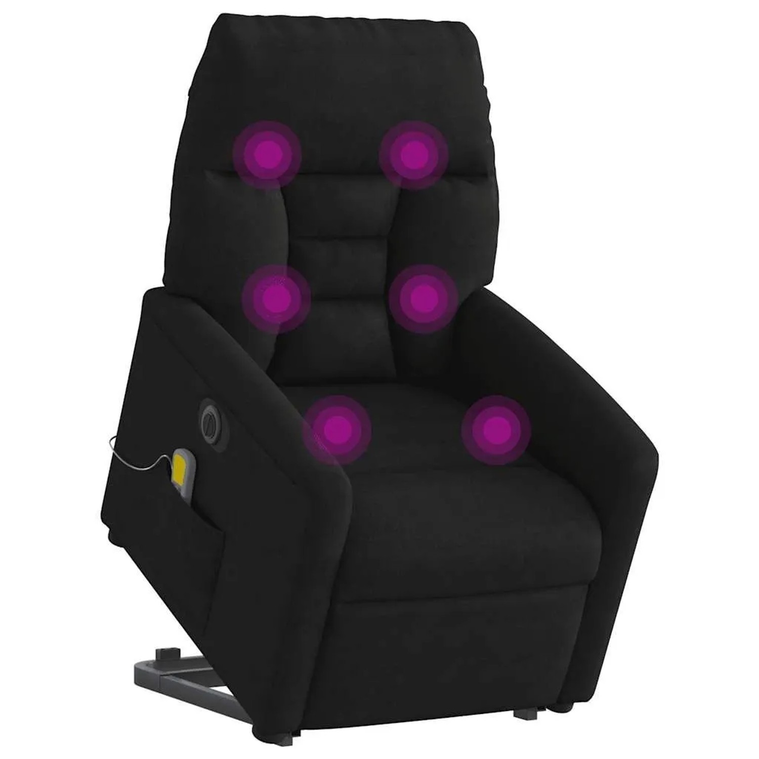 vidaXL Massagesessel Aufstehhilfe Elektrisch Schwarz Mikrofasergewebe 3303111