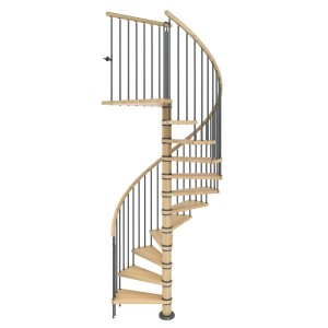 Dolle Spindeltreppe Winnipeg Buche geölt Höhe bis 270 cm Ø 120 cm FSC®
