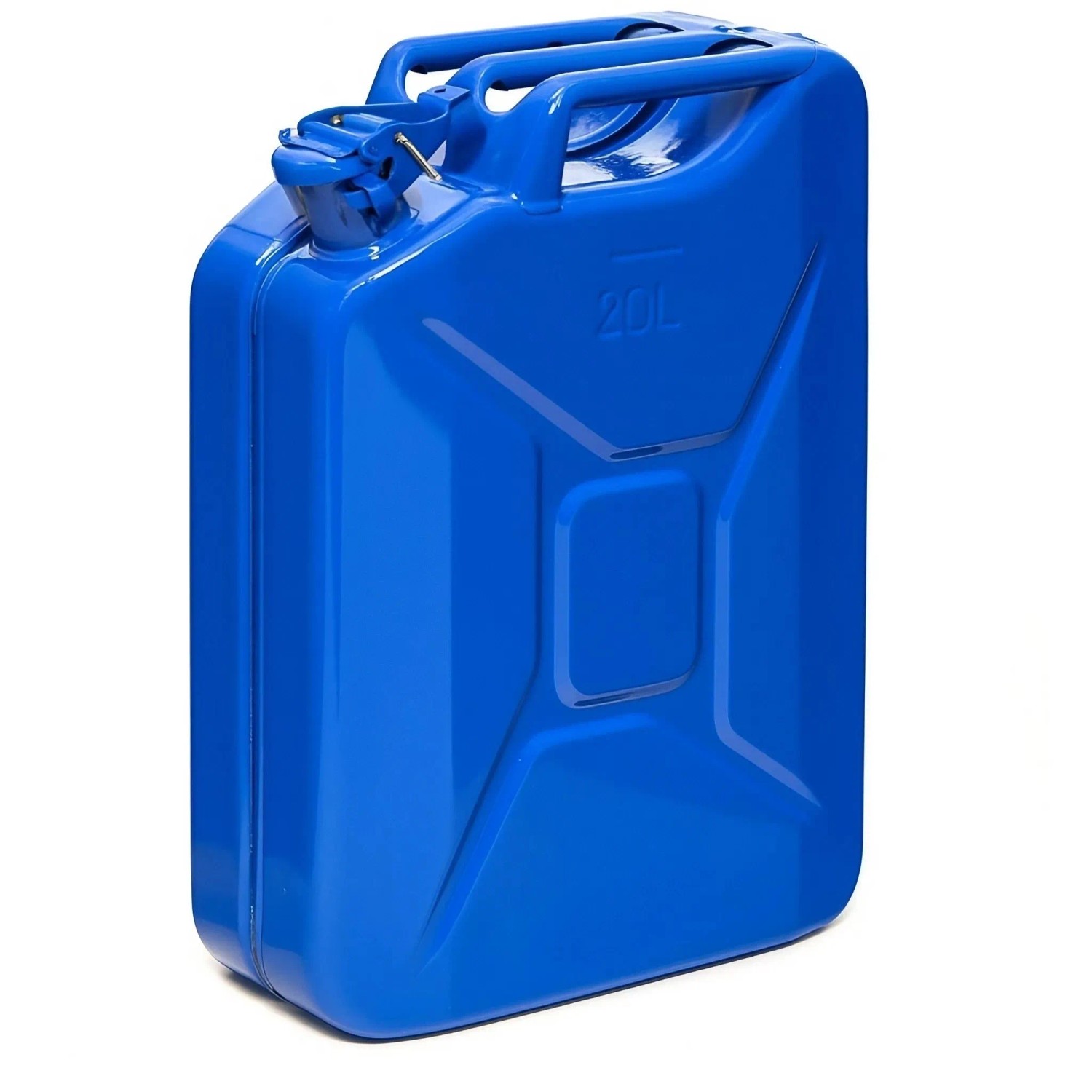 BW Kraftstoffkanister Metall Benzinkanister 20 Liter Blau RAL 5005 TÜV-geprüft und UN-Zulassung Made in Europe
