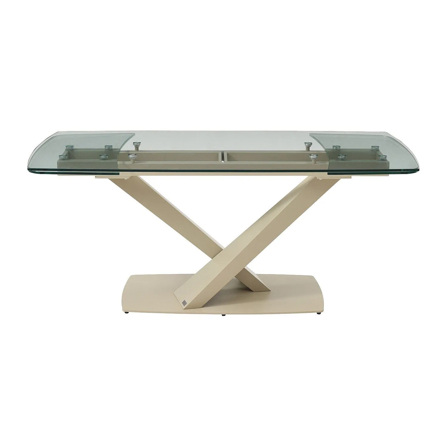 Vente-unique Esstisch Malata Transparent  Beige 220 cm  260 cm  180 cm