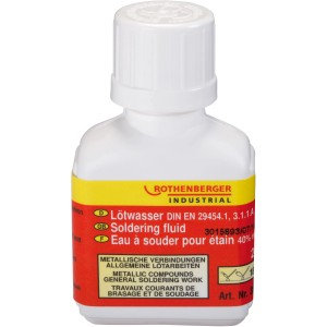 Flasche Rothenberger Lötwasser 24ml für Weichlöten und Tiffany-Arbeiten.