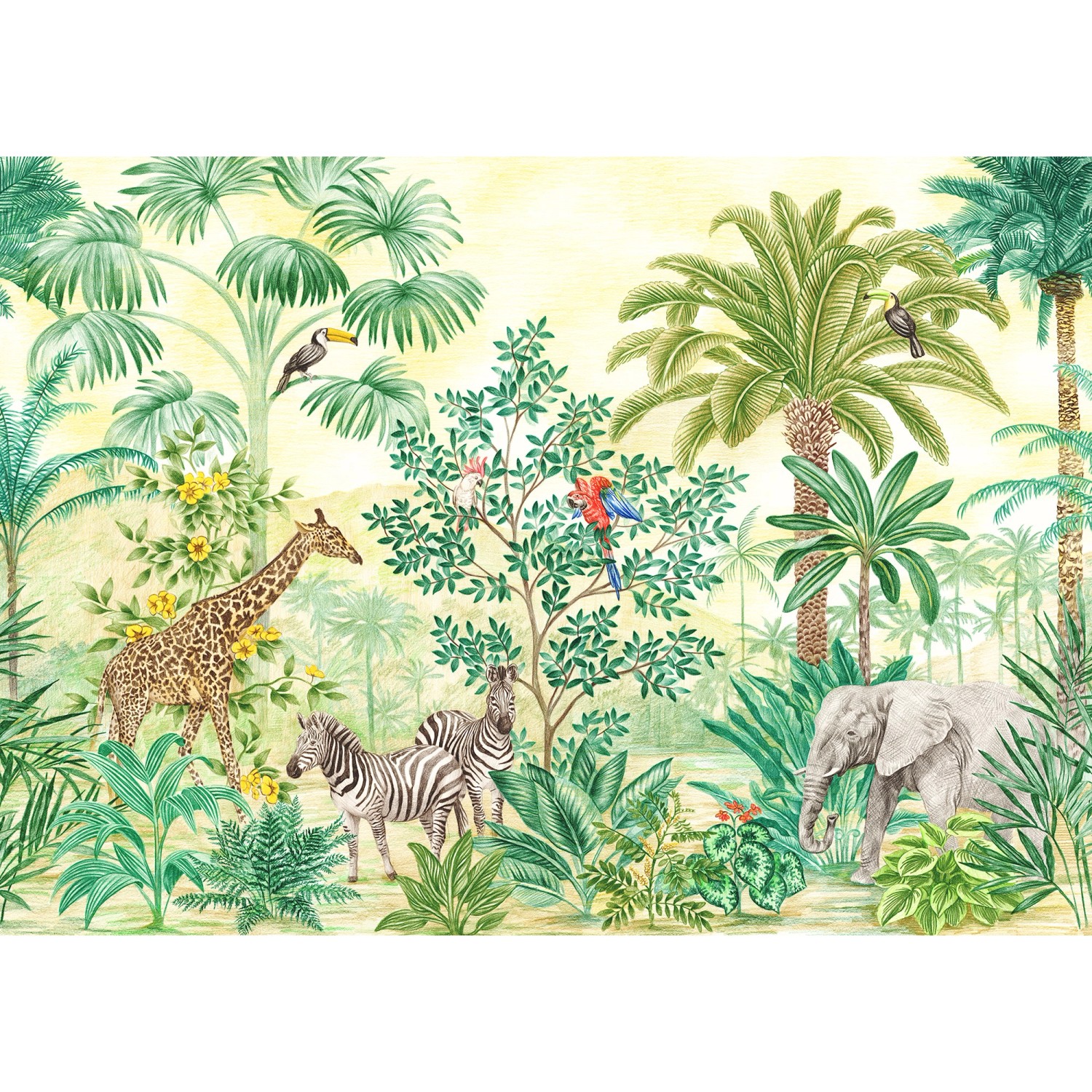 Komar Vliesfototapete Jungle Adventure 350 cm x 250 cm günstig online kaufen