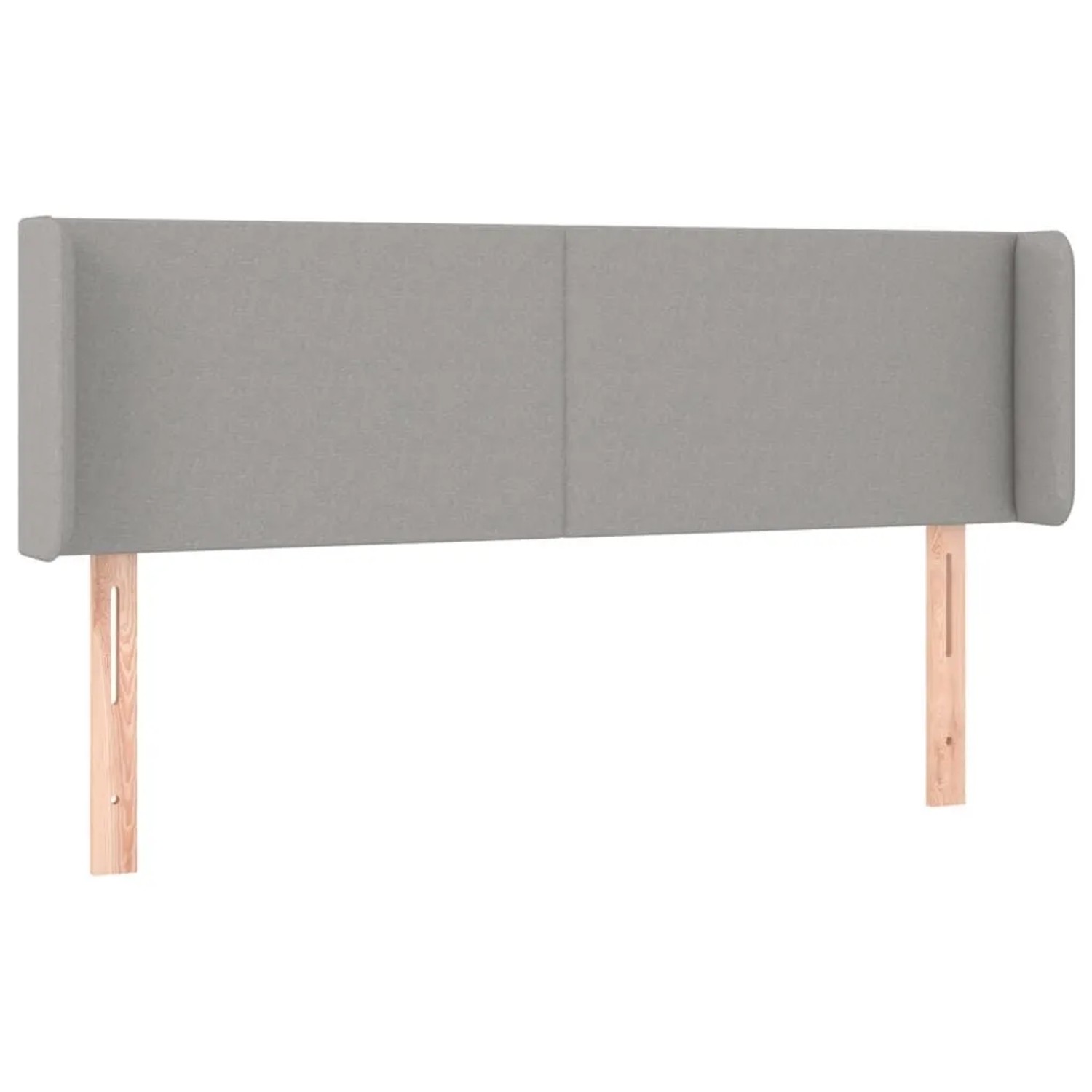 vidaXL Kopfteil mit Ohren Hellgrau 147x16x78/88 cm Stoff 3118486