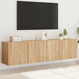 vidaXL TV-Wandschränke 2 Stk Sonoma-Eiche 80x30x41 cm 836957
