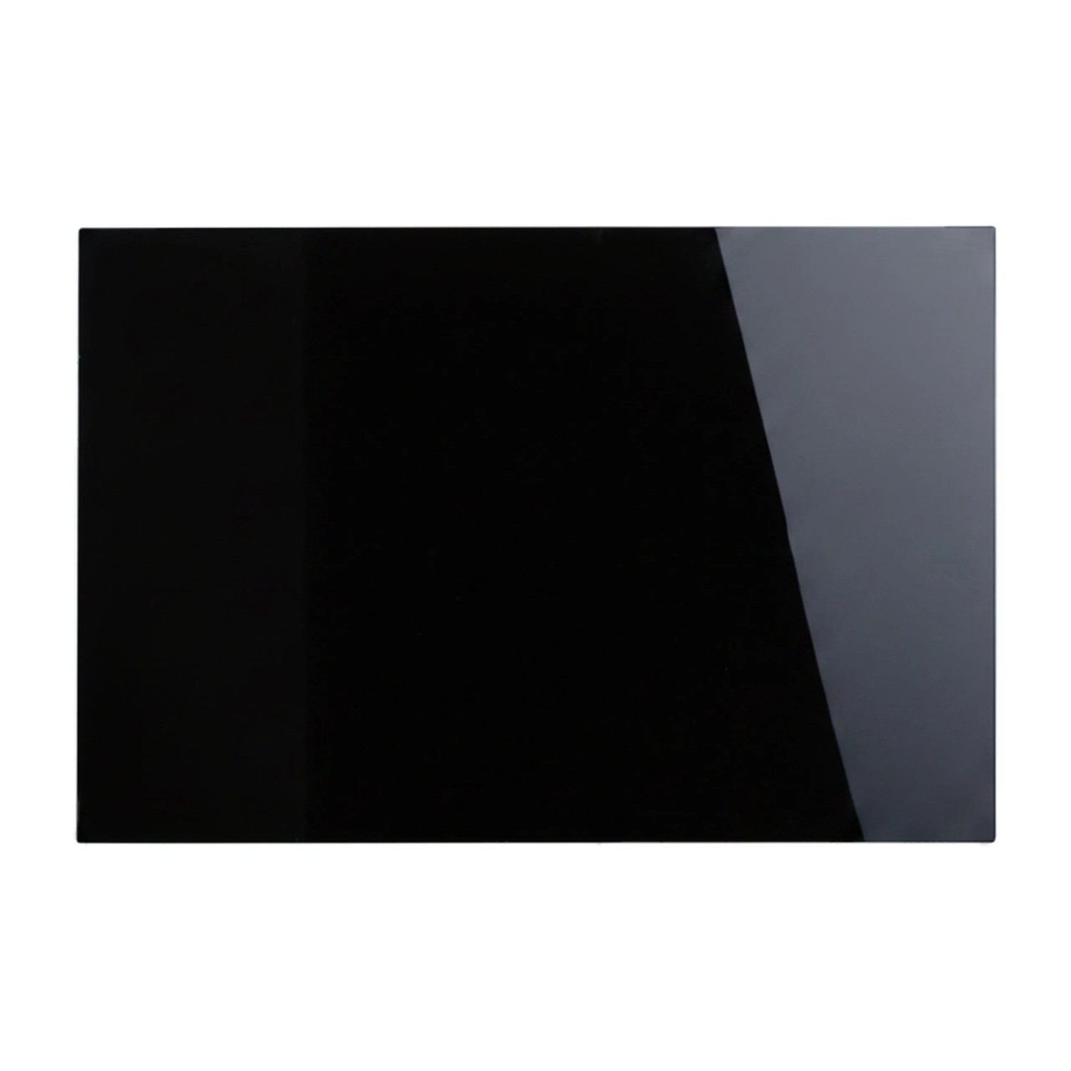 Relaxdays Magnettafel Glas Metall Schwarz Magnetisch Beschreibbar 80 x 50 cm 4,5 kg