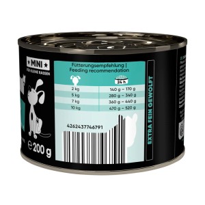 Lucky Jim Hunde-Nassfutter Mini Mono Pferd, 200g Dose. Alleinfutter für kleine Hunderassen mit Pferdefleisch.