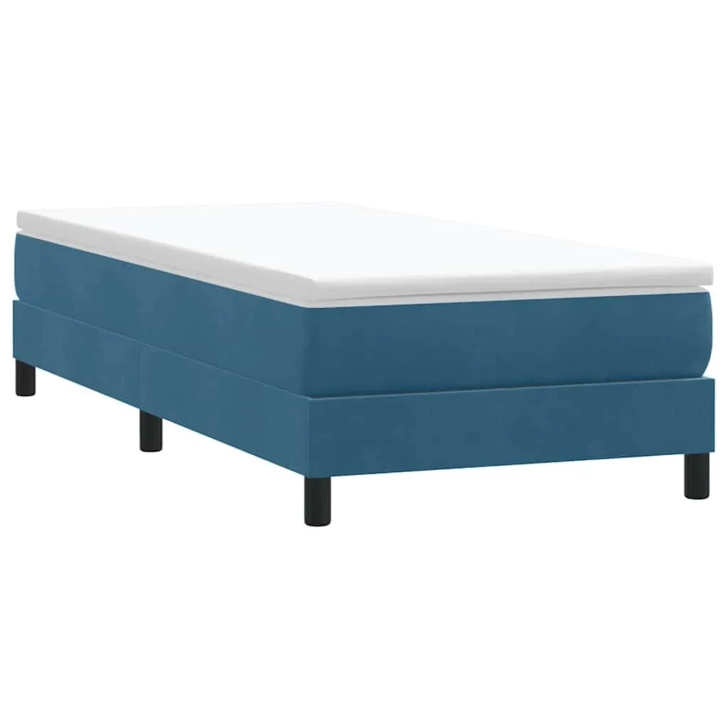 vidaXL Boxspringbett ohne Matratze Dunkelblau 80x220 cm Samt 3315853 günstig online kaufen