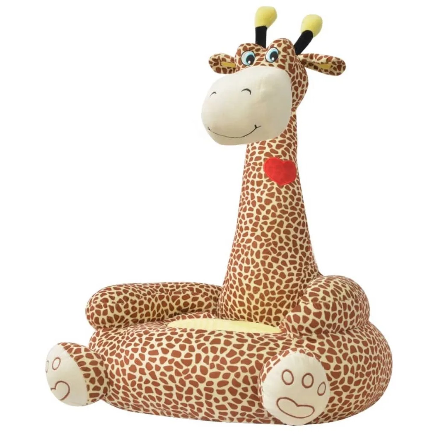 vidaXL Plüsch-Kindersessel Giraffe Braun 80160