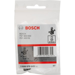 Bosch Spannzange 8 mm für Oberfräsen und Geradschleifer im transparenten Kunststoffbeutel.