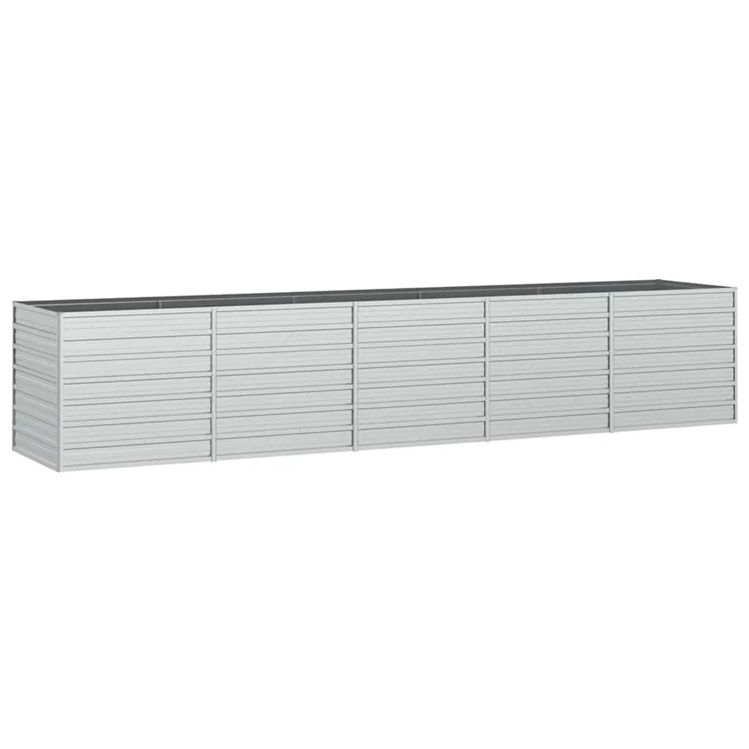 Furnicato Garten-hochbeet 400x80x77 Cm Verzinkter Stahl Silber