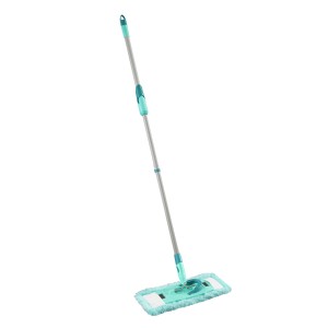 Leifheit Clean Twist M Ergo Bodenwischer-Set mit Eimer und Wischbezügen, türkis/silber.