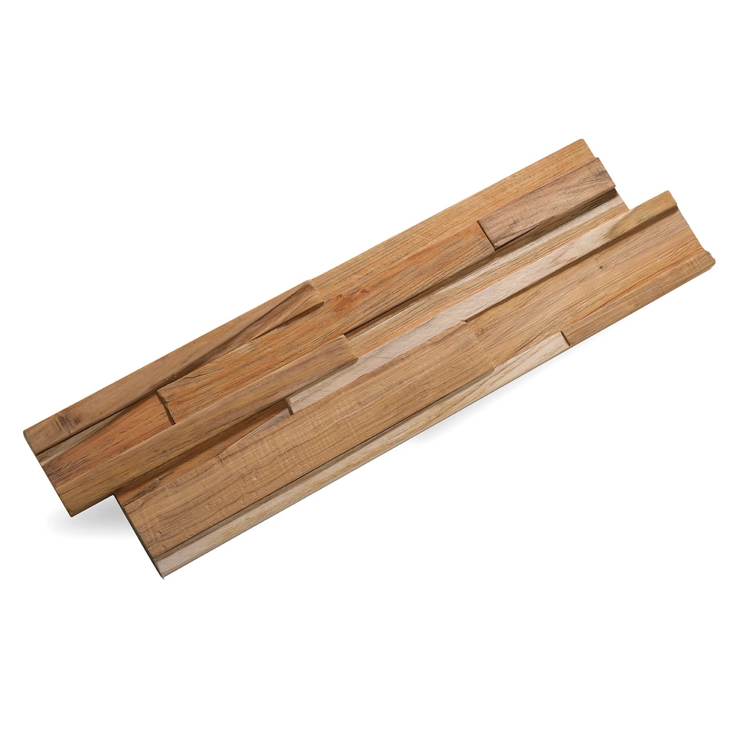 Rebel of Styles Holzverblender UltraWood Firenze XL, 70x20 cm, braunes Teakholz für Wandgestaltung.