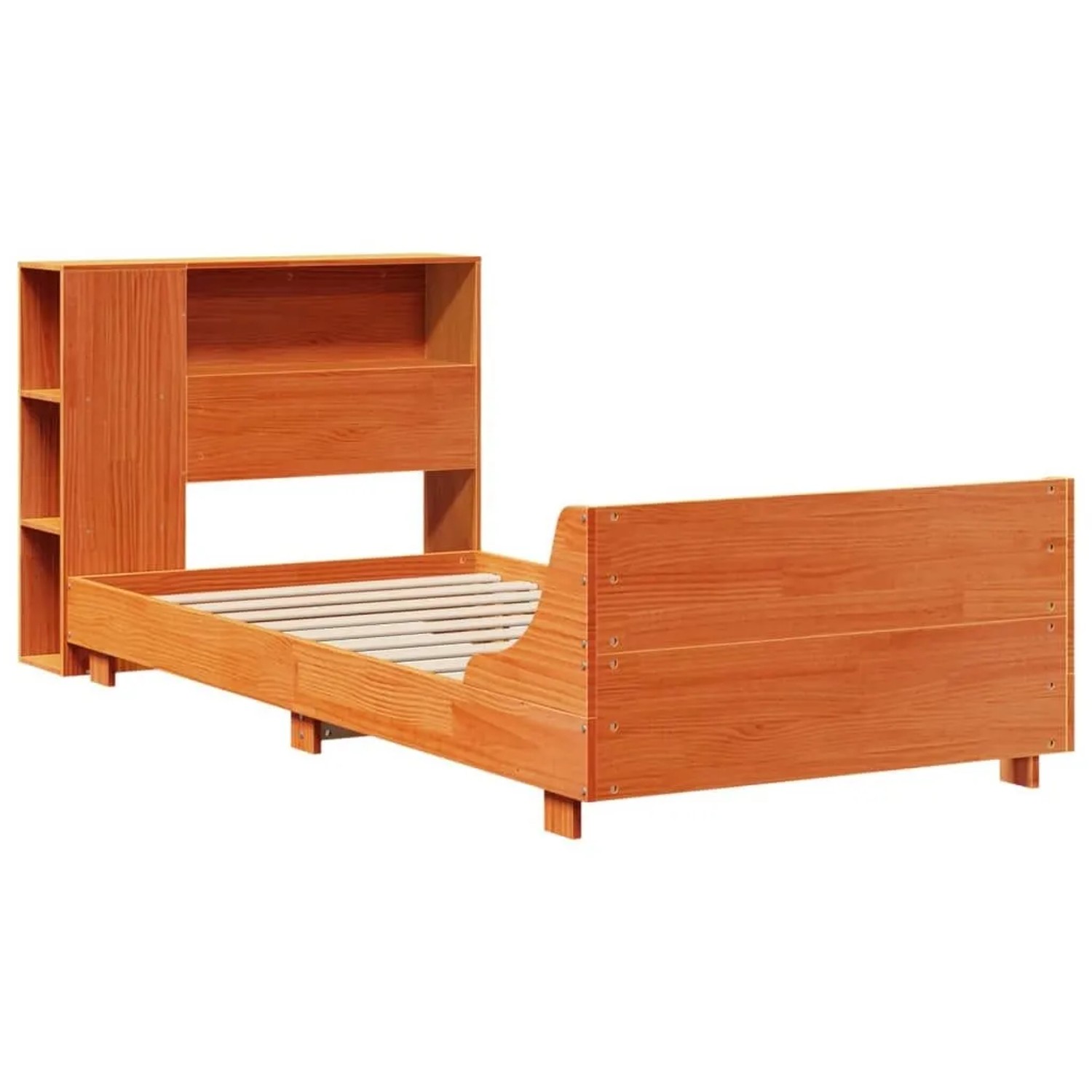 vidaXL Massivholzbett ohne Matratze Wachsbraun 75x190 cm Kiefernholz 332367 günstig online kaufen