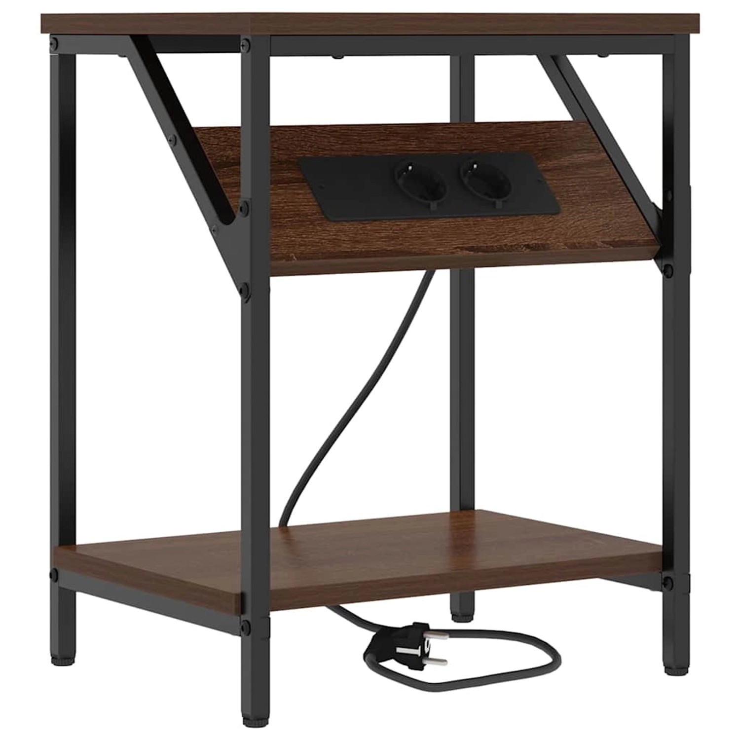 vidaXL Nachttisch Braune Eiche 38 x 30 x 48 cm Holzwerkstoff 859588 günstig online kaufen