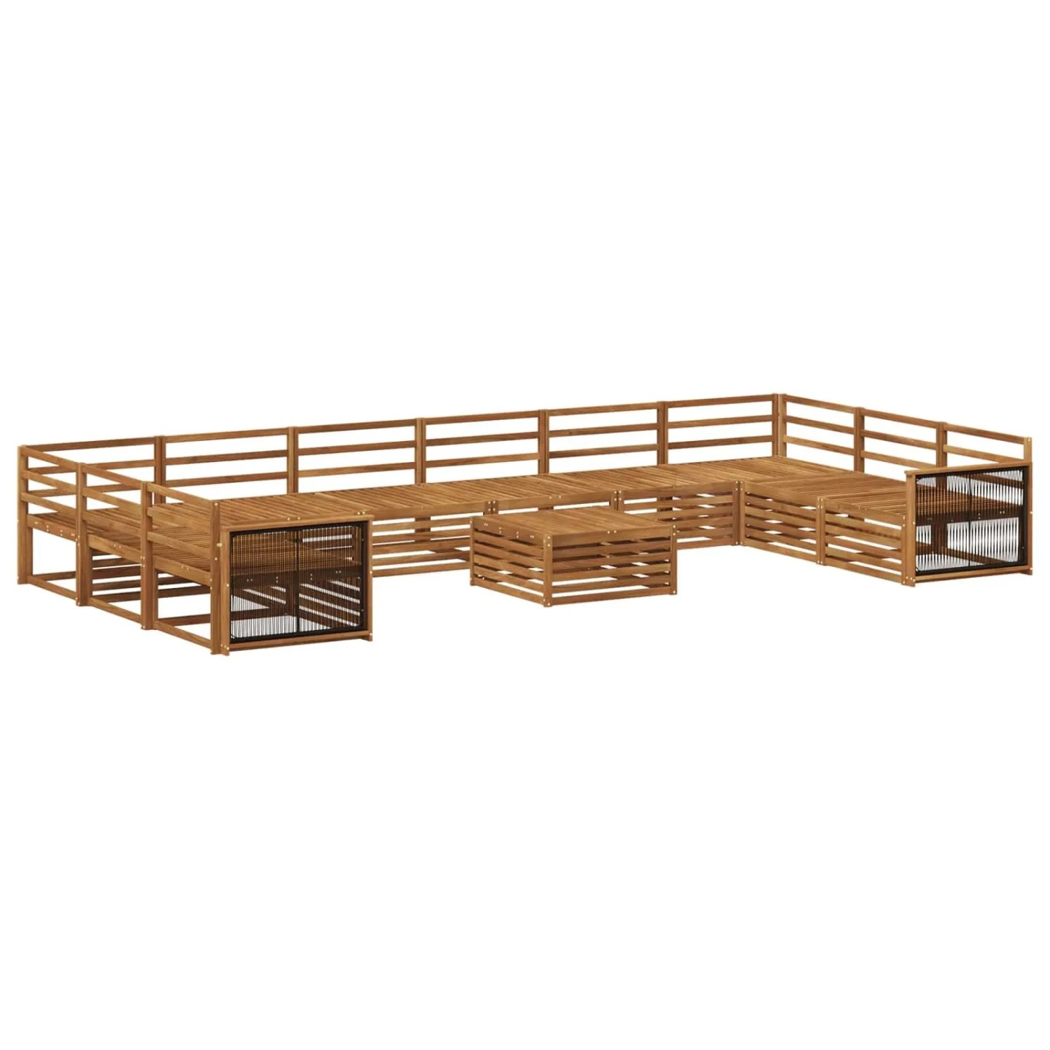 vidaXL Sofagarnituren 11 Stk Massivholz Akazie 3383922