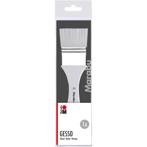 Marabu Gesso-Pinsel, ideal für Grundierungen, mit FSC®-zertifiziertem Holzstiel.