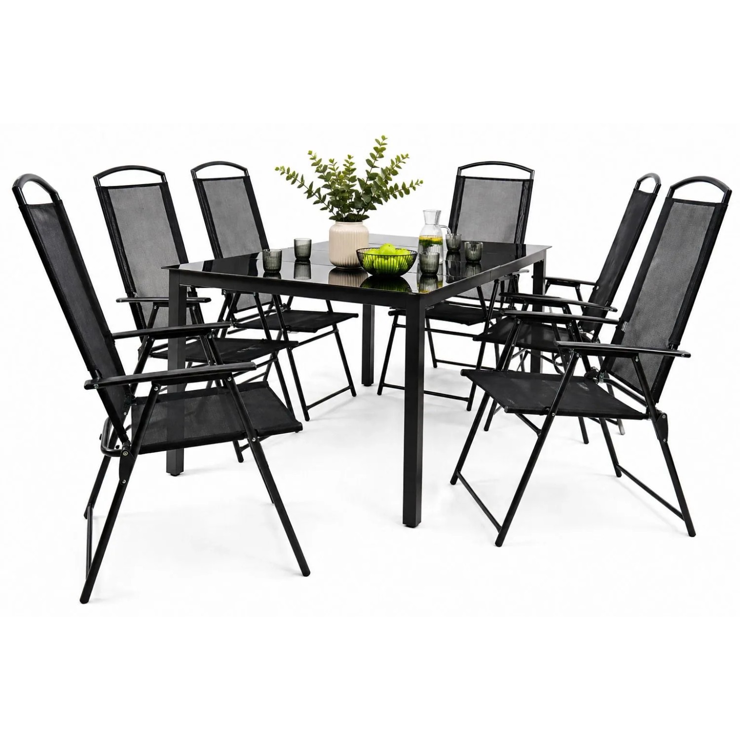 VCM Gartenmöbel-Set Garlos Schwarz
