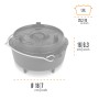 Schwarzer Petromax Dutch Oven FT3 mit Füßen, 1,6 l, für Grill & Outdoor-Küche.