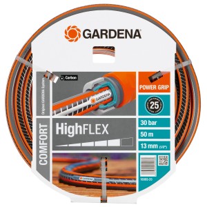 Gardena Comfort High Flex Gartenschlauch, 50 m, mit Power Grip. Flexibler Wasserschlauch für den Garten.