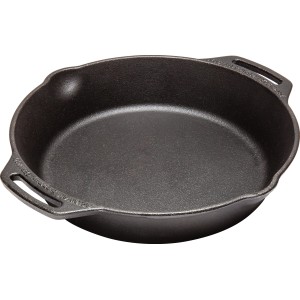 Petromax Feuerpfanne FP25H-T, Gusseisen, Ø 25 cm, mit zwei Henkeln. Grillutensil für Lagerfeuer und Herd.