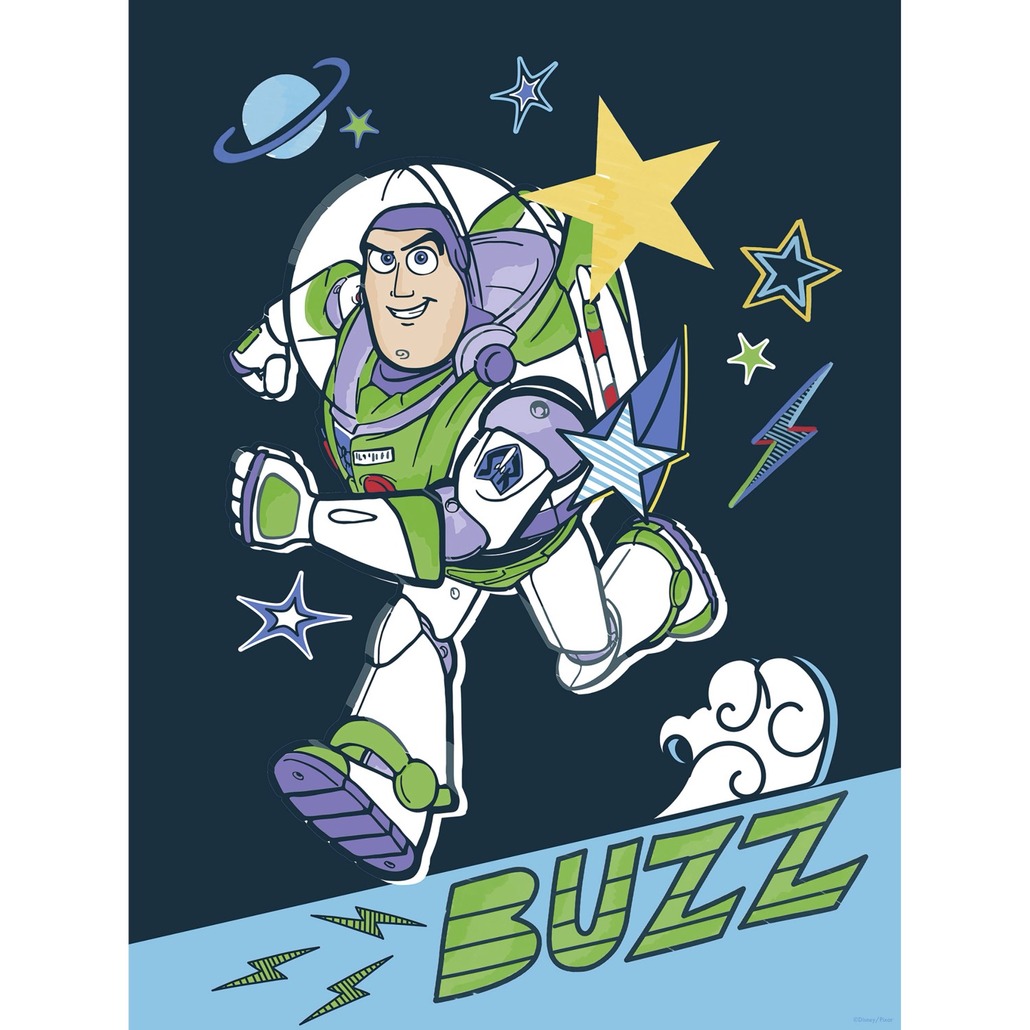 Komar Wandbild Disney and Pixar Toy Story Buzz 30 cm x 40 cm Bunt günstig online kaufen