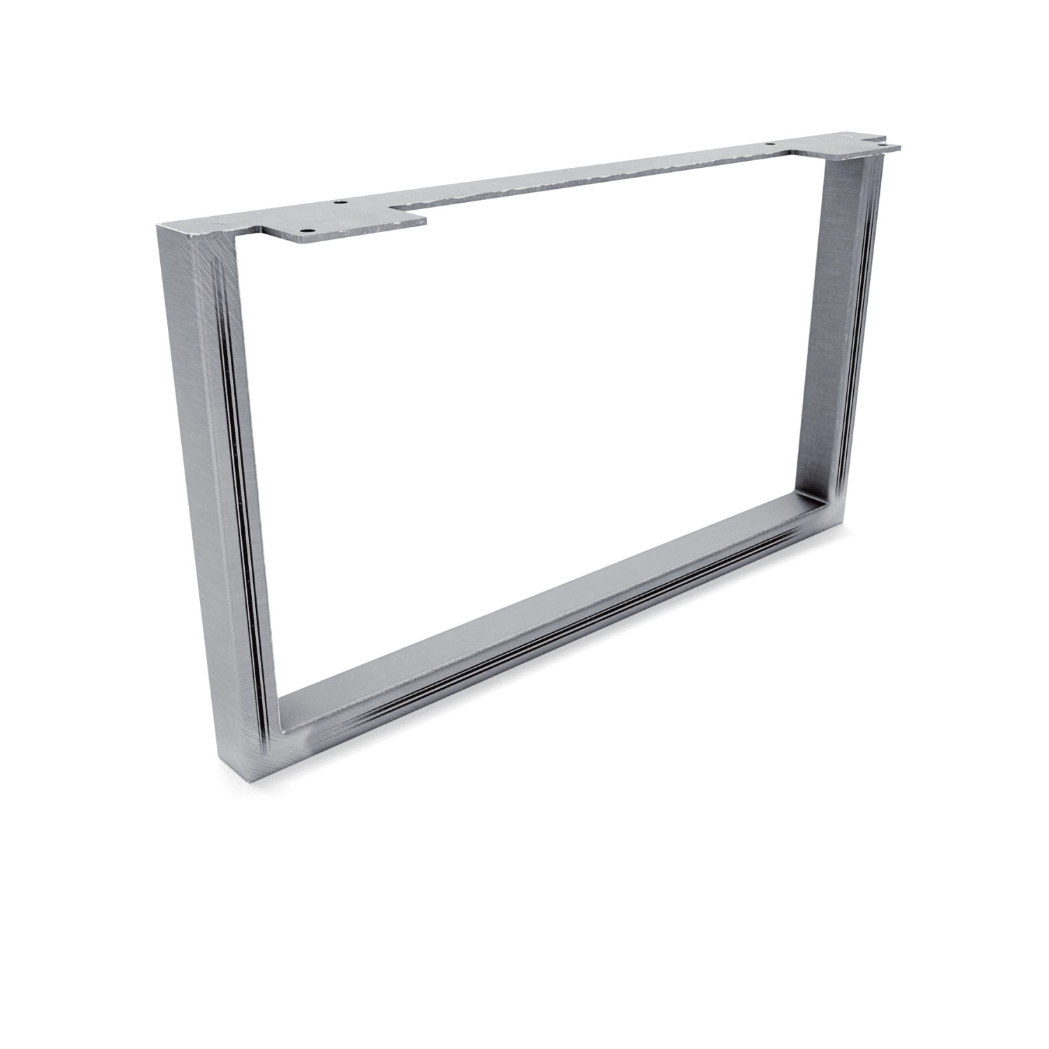 HEVVA Möbelbein GRAZ 25 cm Hoch 45 cm Tief 1 Stück Rohstahl-Klarlack