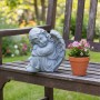 Relaxdays Grabengel Polyresin Grau Wetterfest Frostfest 24 cm_3