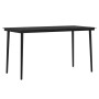 Schwarze vidaXL Garten-Essgruppe, 5-teilig, mit Tisch und Stühlen. Ideal für den Garten.