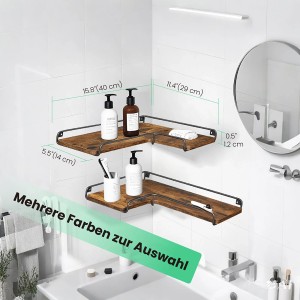 Songmics Eckregal Barnet-old Industrie-Design Braun-Schwarz