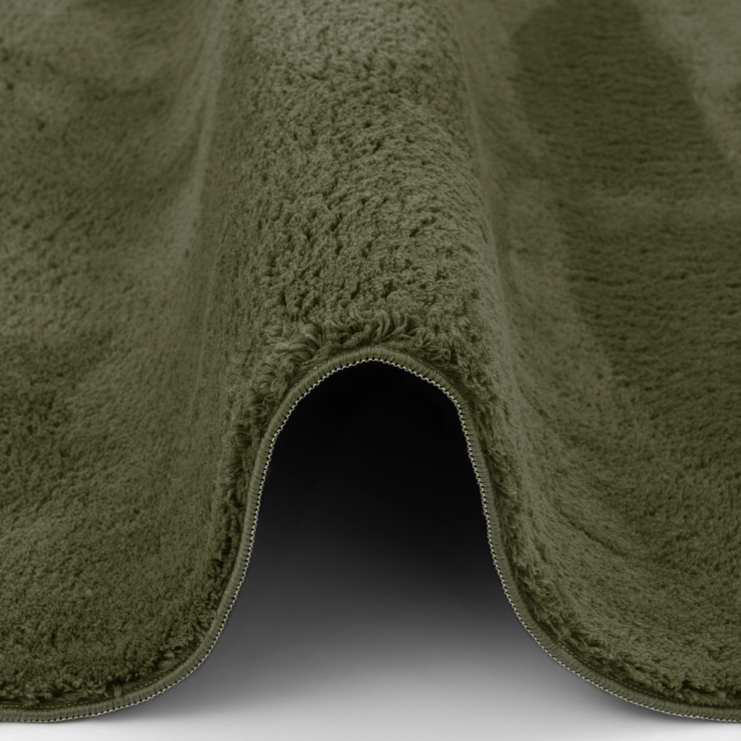 Pergamon Luxus Super Soft Fellteppich Pearl Tannengrün 120x170cm_2