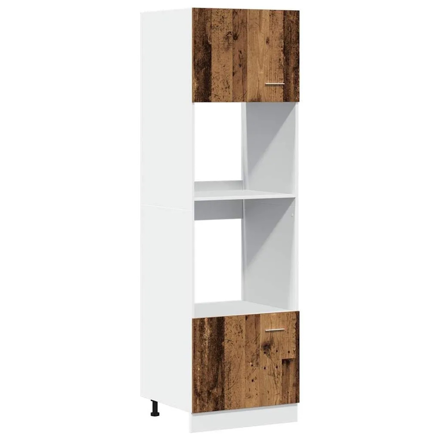 vidaXL Mikrowellenschrank Lyon Altholz-Optik 60x57x207 cm Holzwerkstoff 856 günstig online kaufen