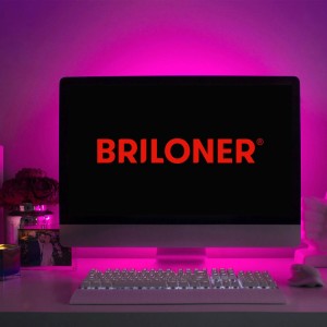 Brilo Wifi-LED-Strip RGB USB App- und Sprachgesteuert Fernbedienung Kürzbar 5 m