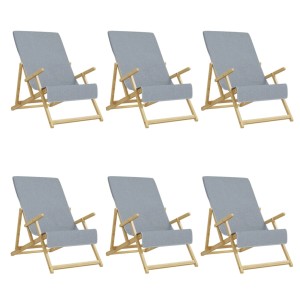 vidaXL Strandtücher 6 Stk Grau 60x135 cm Stoff 400 g/m² 3157053