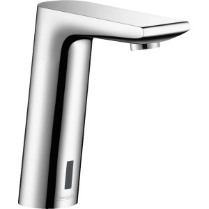Hansgrohe Metris S Waschtischarmatur mit Infrarotsensor, Chrom, für berührungslose Bedienung.