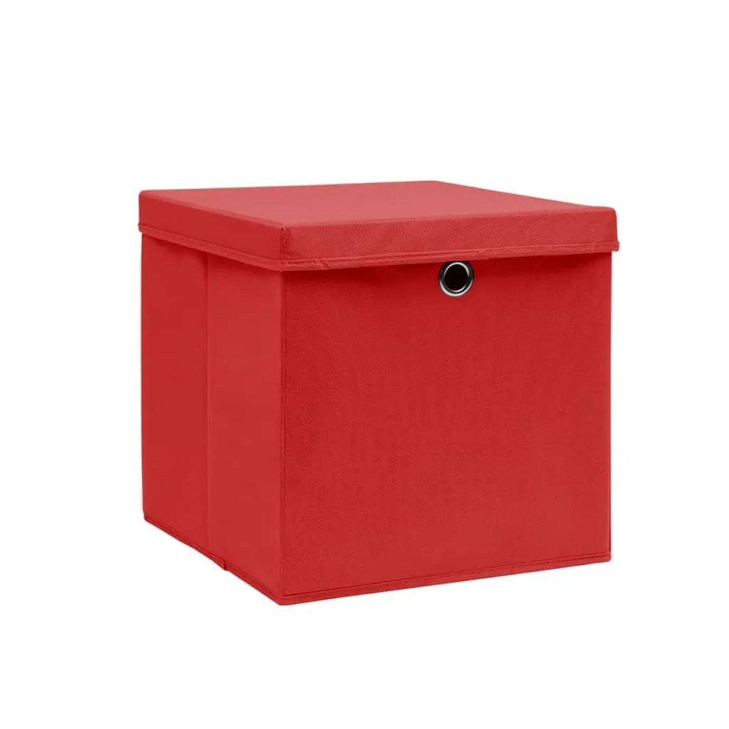vidaXL Aufbewahrungsboxen mit Deckeln 10 Stk 28x28x28 cm Rot 325222