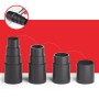 Bauheld Staubsaugeradapter, 5er-Set, dunkelgrau, für Staubsauger Zubehör.