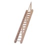 StarWood Treppe Samos Buche mit Holz-Design-Geländer, ganze Stufen aus Buchenholz.