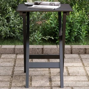 Schwarzer, klappbarer vidaXL Beistelltisch aus Holz für Garten oder Terrasse.
